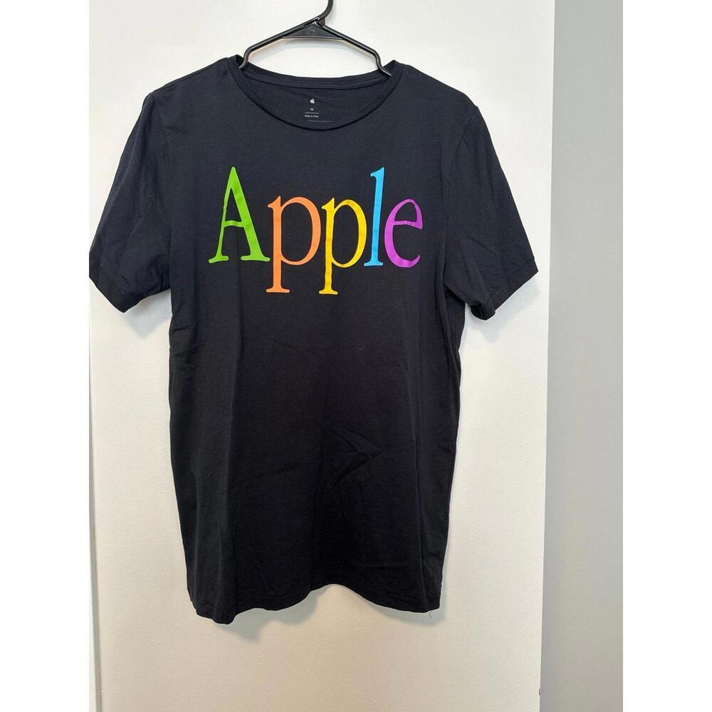 Apple Logo T-Shirt, Size M, Black